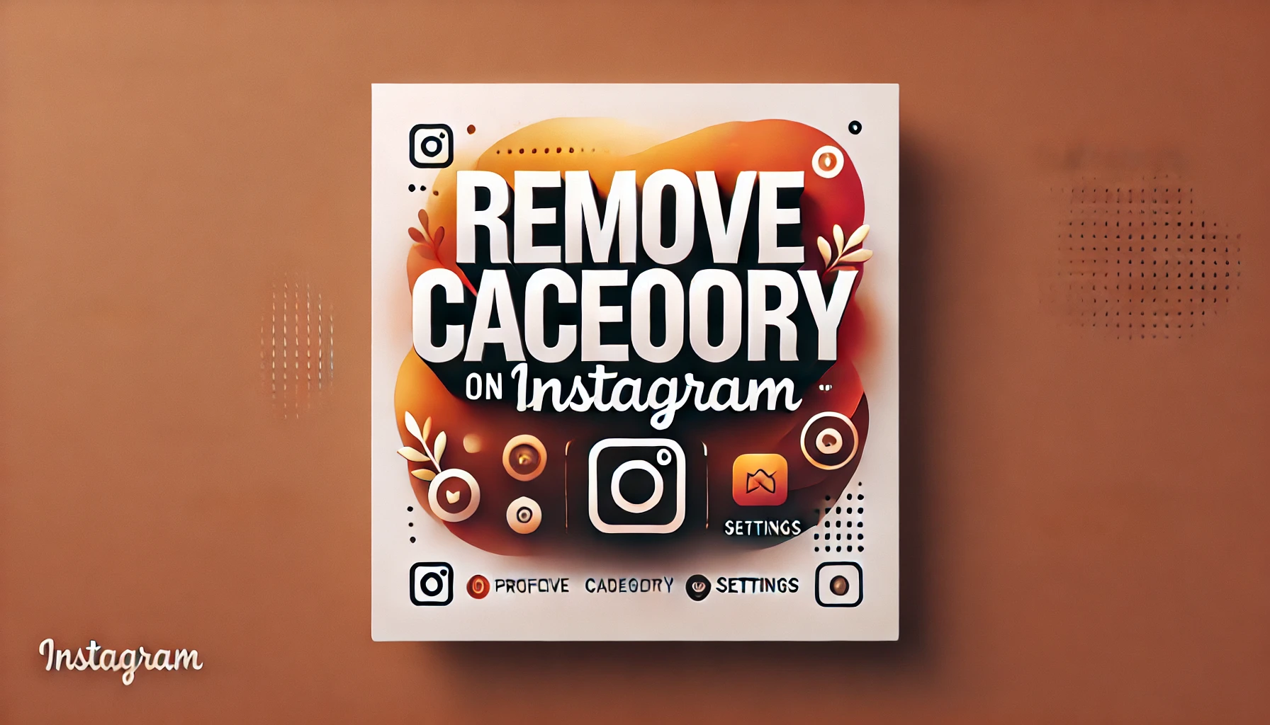 How to remove category on Instagram